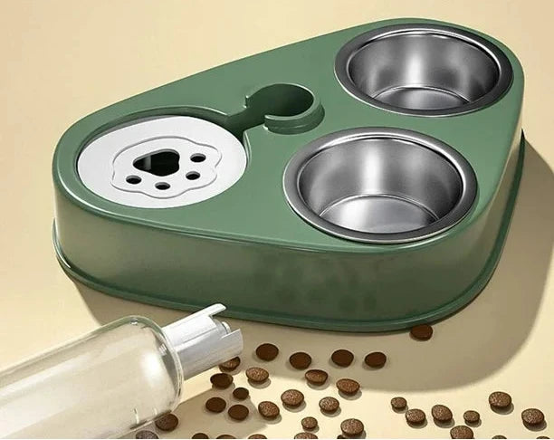 3-in-1 Pet Food Bowl with Automatic Drinking Feeder