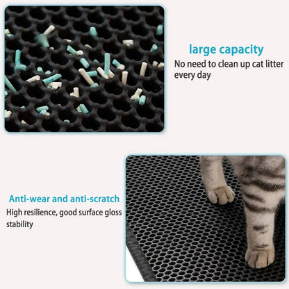 Washable Waterproof Mess-Free Cat Litter Mat