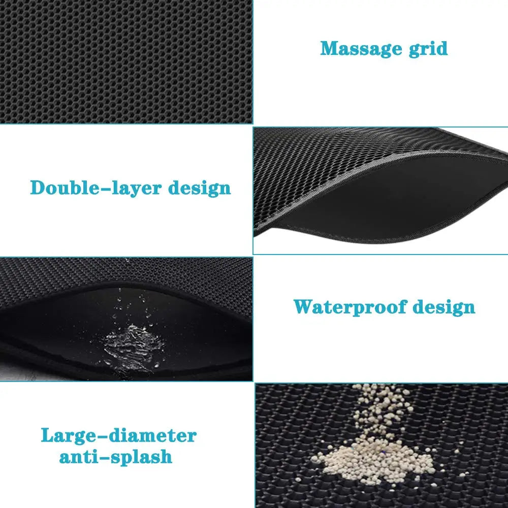 Washable Waterproof Mess-Free Cat Litter Mat