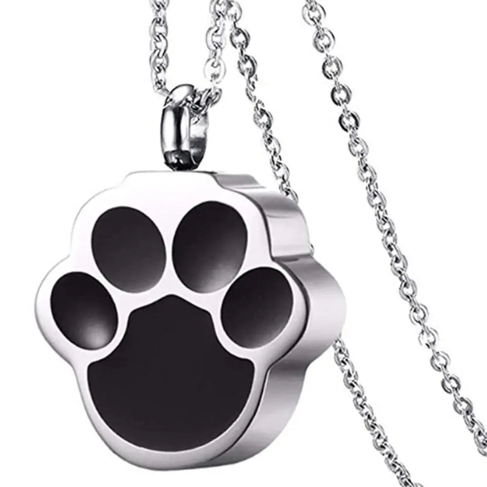 Dog/Cat Pet Paw Ash Holder Memorial Urn Necklace