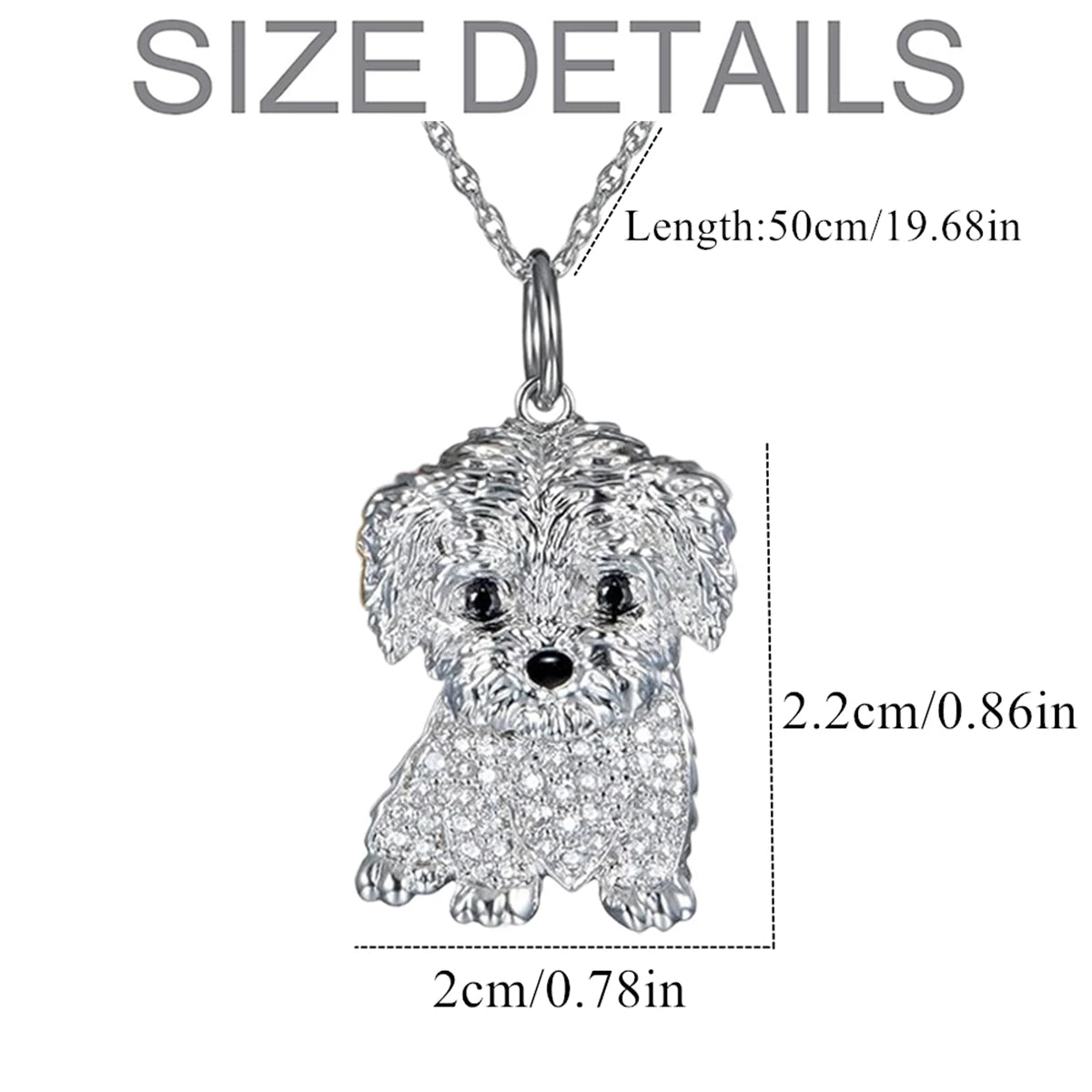 Creative Cute Maltese Pendant Necklace Fashion Pet Dog Jewelry Accessories Women's Pet Puppy Decoration Birthday Memorial Gifts