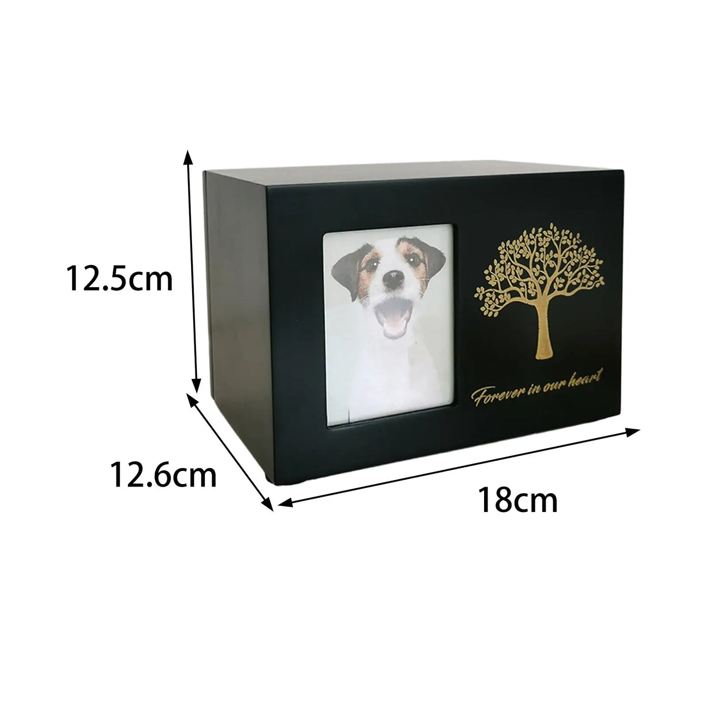 Wooden Pet Urn with Photo Frame Dog & Cat Memorial