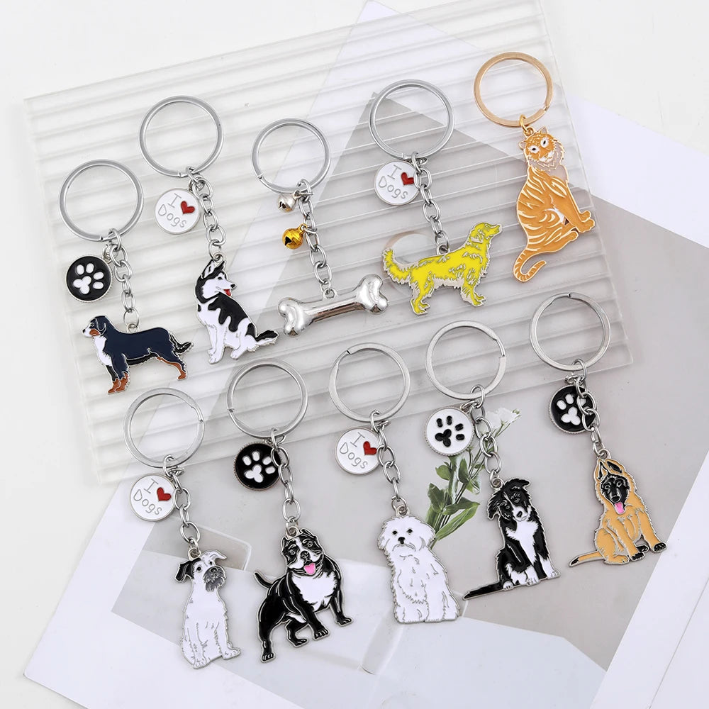 Dog Pet Keychain Animal Lover Gift