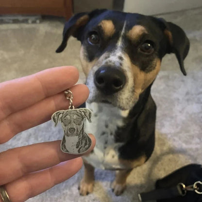 Personalized Pet Picture Keychain & Necklace Memorial Gift