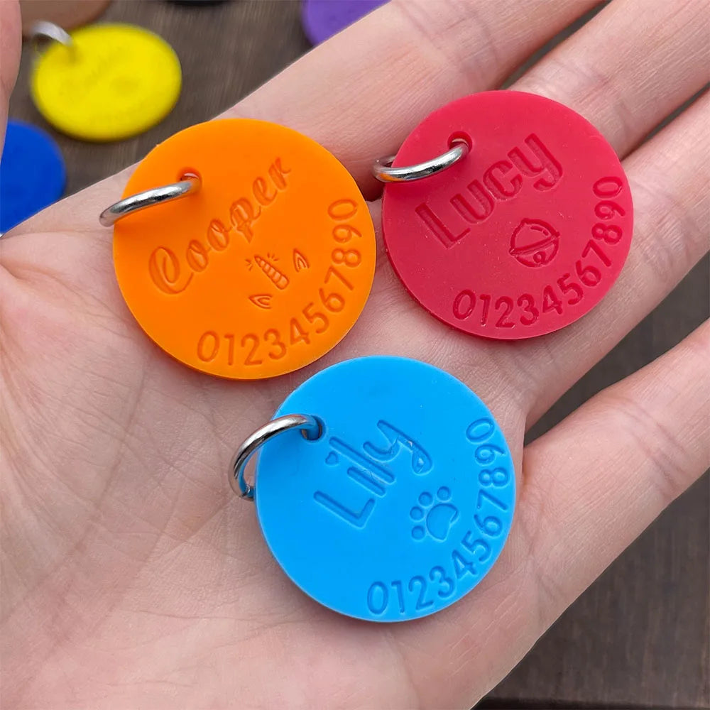 Silicone Dog & Cat Pet Custom ID Tag