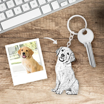 Personalized Pet Picture Keychain & Necklace Memorial Gift