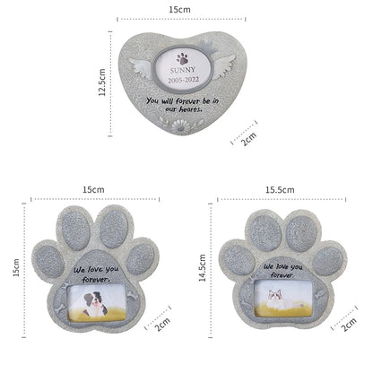 Pet Cat & Dog Resin Tombstone Memorial Indoor & Outdoor Decor