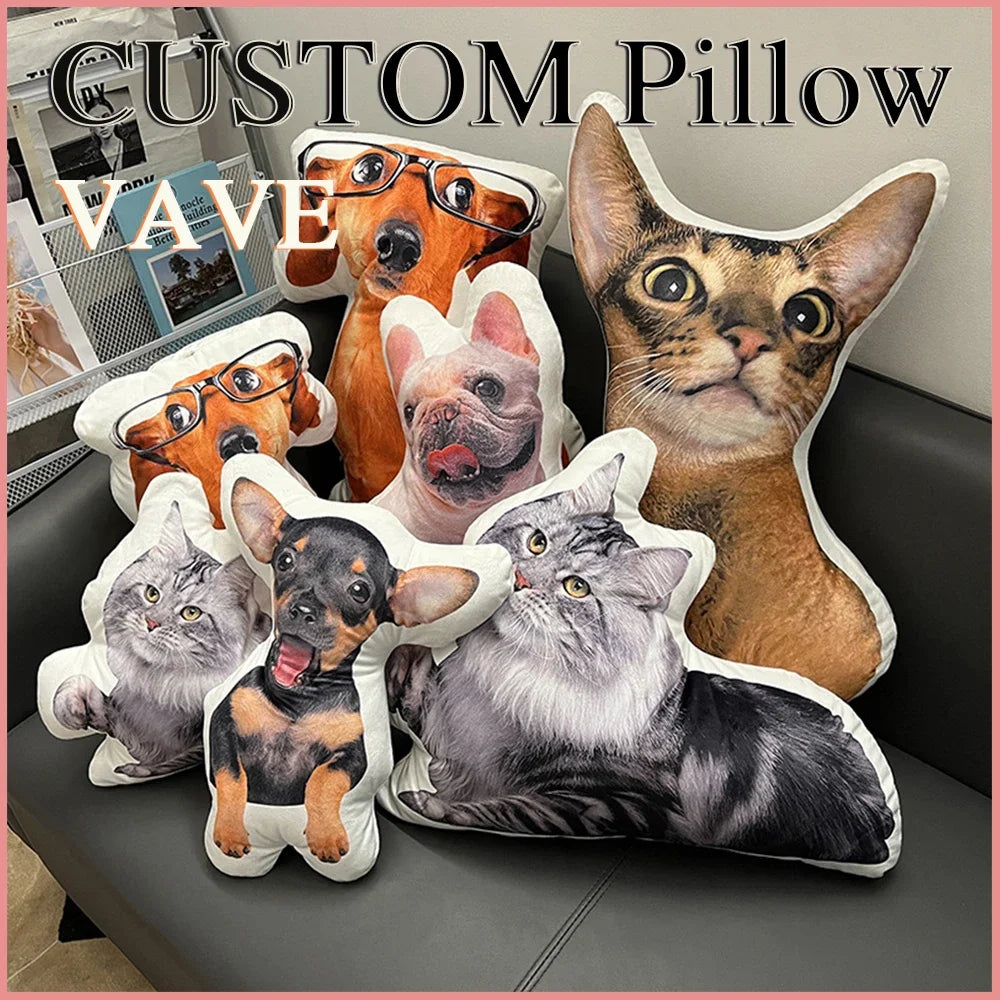 Custom Cat & Dog Pet Shaped Stuffed Pillow Cushion