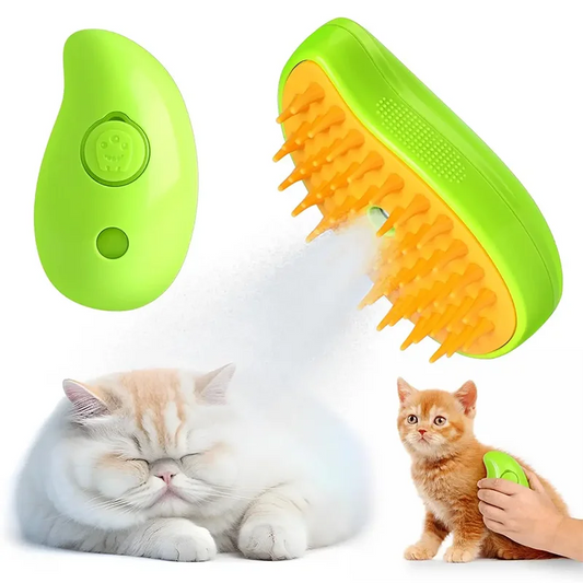 Cat & Dog Electric Steam Grooming Brush Fur Remover