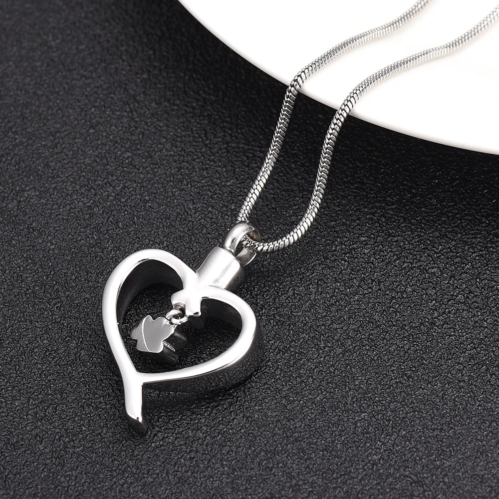 Pet Dog & Cat Cremation Ashes Pendant Urn Locket