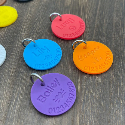 Silicone Dog & Cat Pet Custom ID Tag