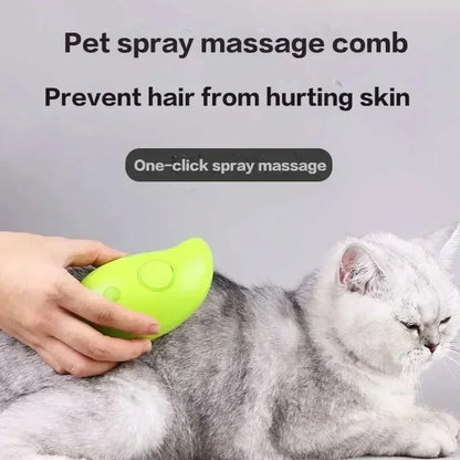 Cat & Dog Electric Steam Grooming Brush Fur Remover