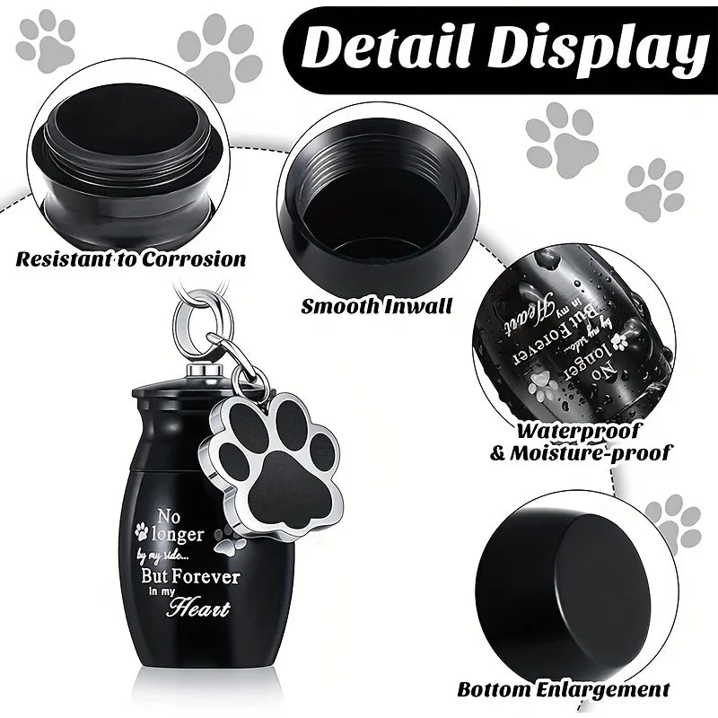 Dog/Cat Pet Urn Keychain for Ashes Keepsake