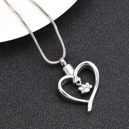 Pet Dog & Cat Cremation Ashes Pendant Urn Locket