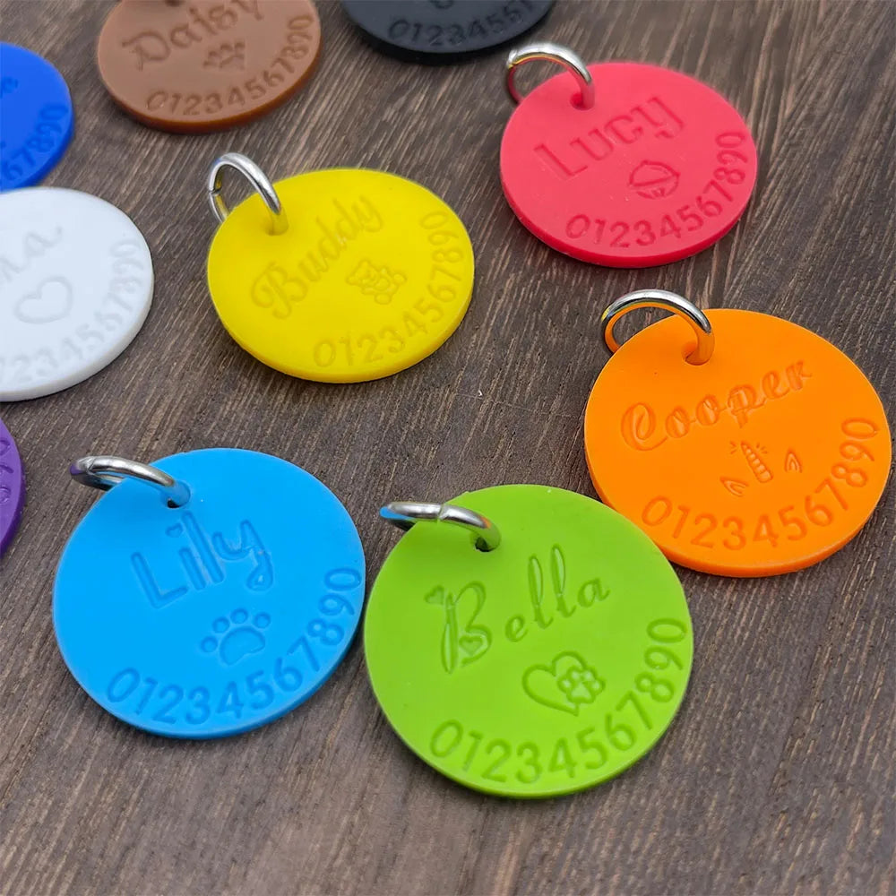 Silicone Dog & Cat Pet Custom ID Tag