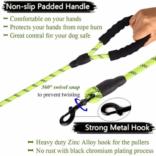 Premium Nylon Pet Dog Reflective Walking Leash - Petful Mode