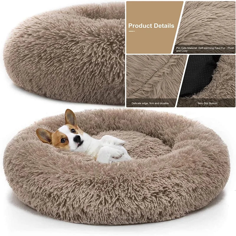 Pet Dog Bed Comfortable Donut Cuddler - Petful Mode